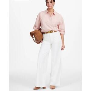 NWT Madewell Superwide Leg Jeans: Airy Denim Edition Tile White Size 29